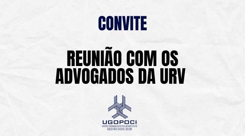 Reunião importante com os advogados da URV, nesta segunda-feira