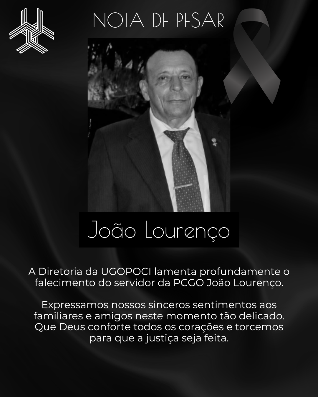 Diretoria da UGOPOCI lamenta o falecimento do Sr. João Lourenço