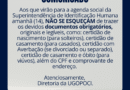 COMUNICADO da Agenda Social
