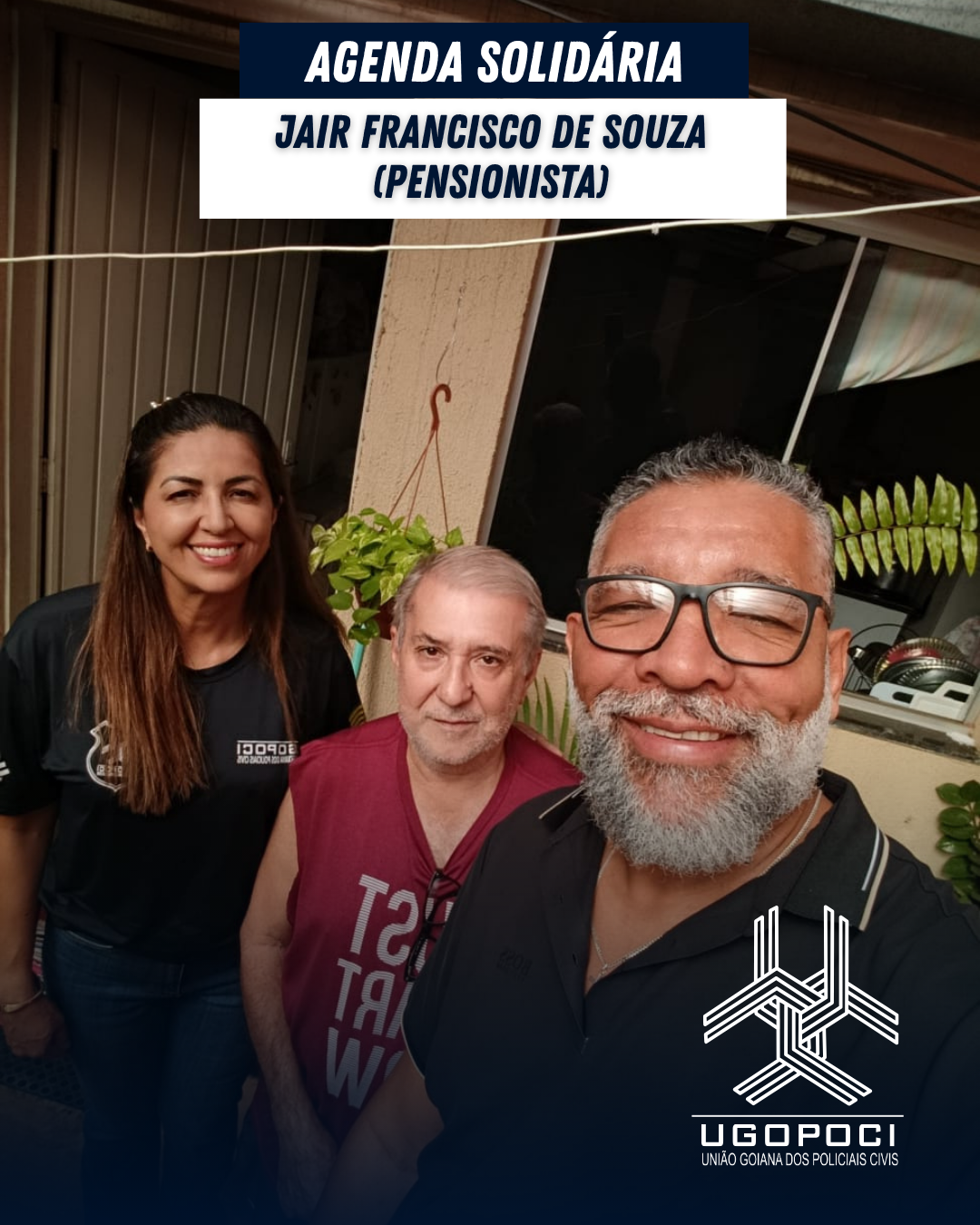 Diretoria da UGOPOCI realiza visita da agenda solidária ao associado Jair Francisco de Souza